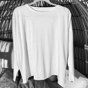 PLANET by Lauren G White Slouchy Top O/S fits all